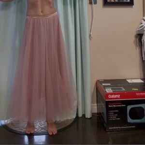 Chicwish Blush Maxi Tulle Skirt